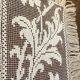 Rectangular-shaped napperon in embroidered mesh, foliage decoration and large fleu