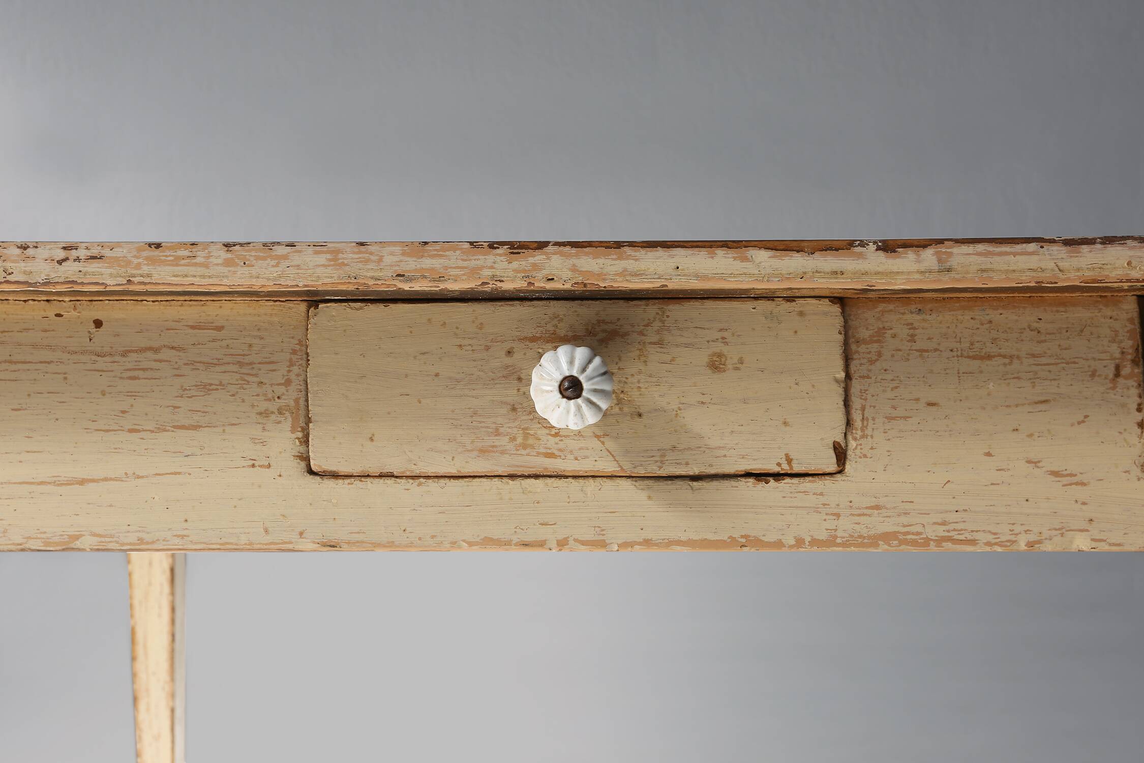 French farm table with tapered legs late 1800