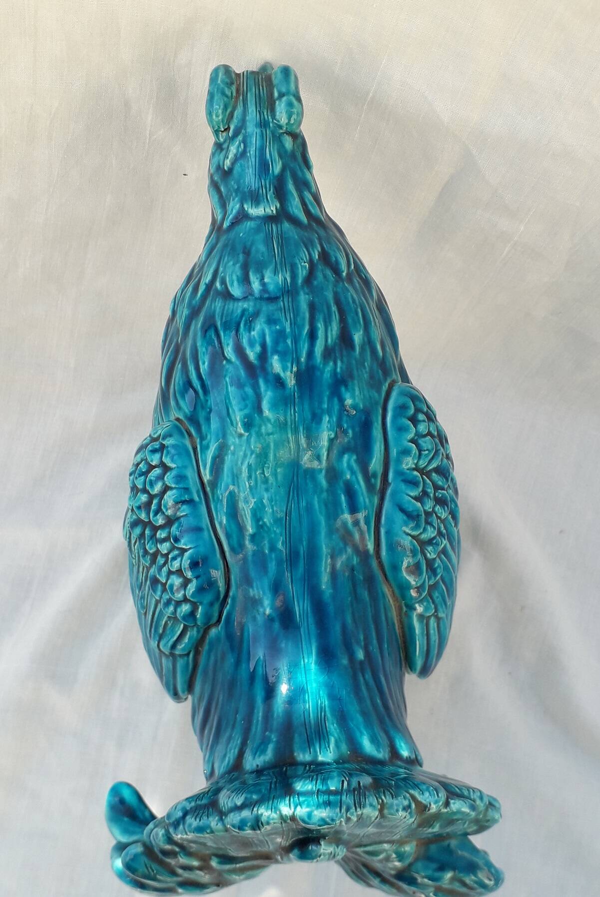 Ceramic blue rooster