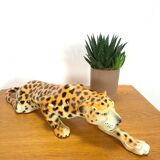 Porcelain statue leopard vintage