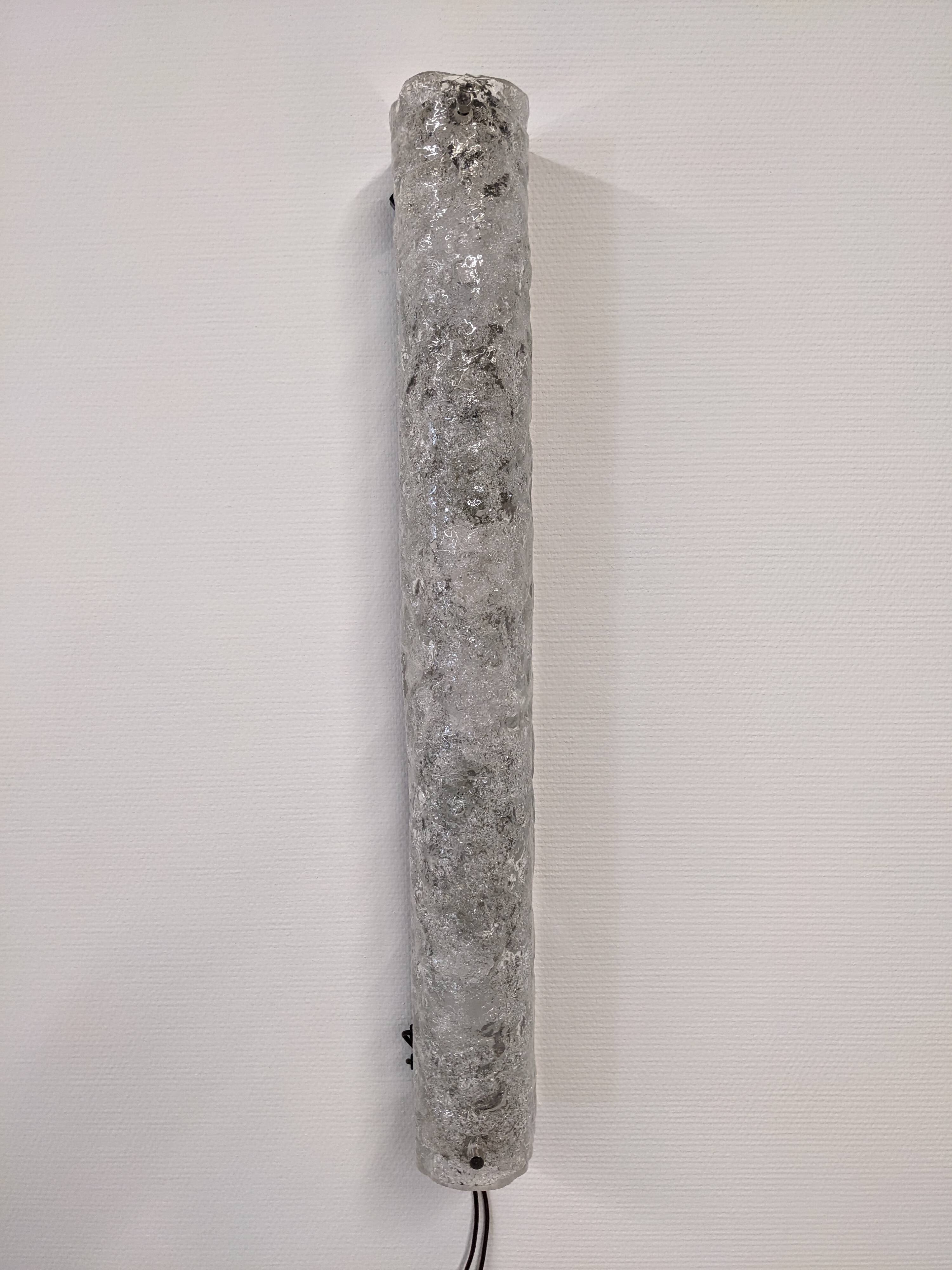 XL Murano glass wall sconce by Hillebrand Leuchten, Germany circa 1960.