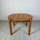 1980s Vintage Round Extendable Pine Dining Table