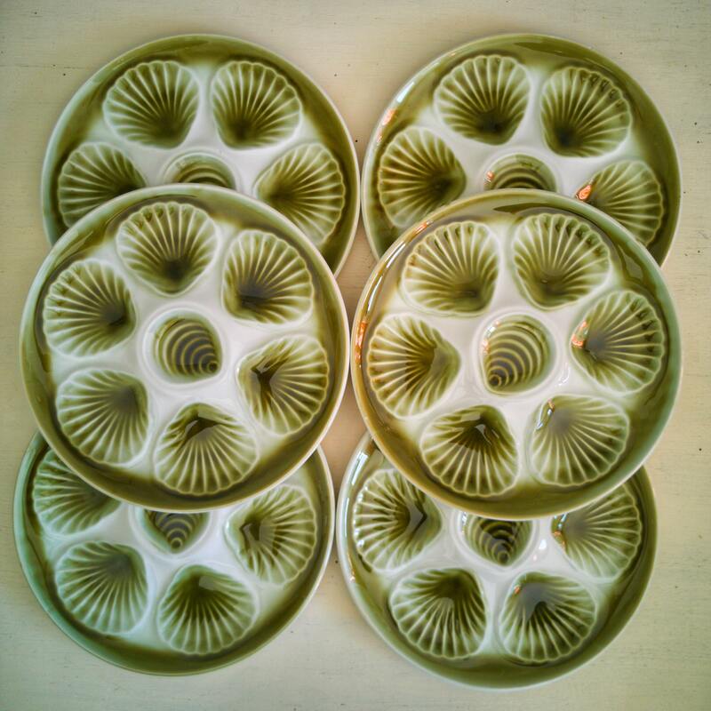 6 oyster plates Moulin des Loups