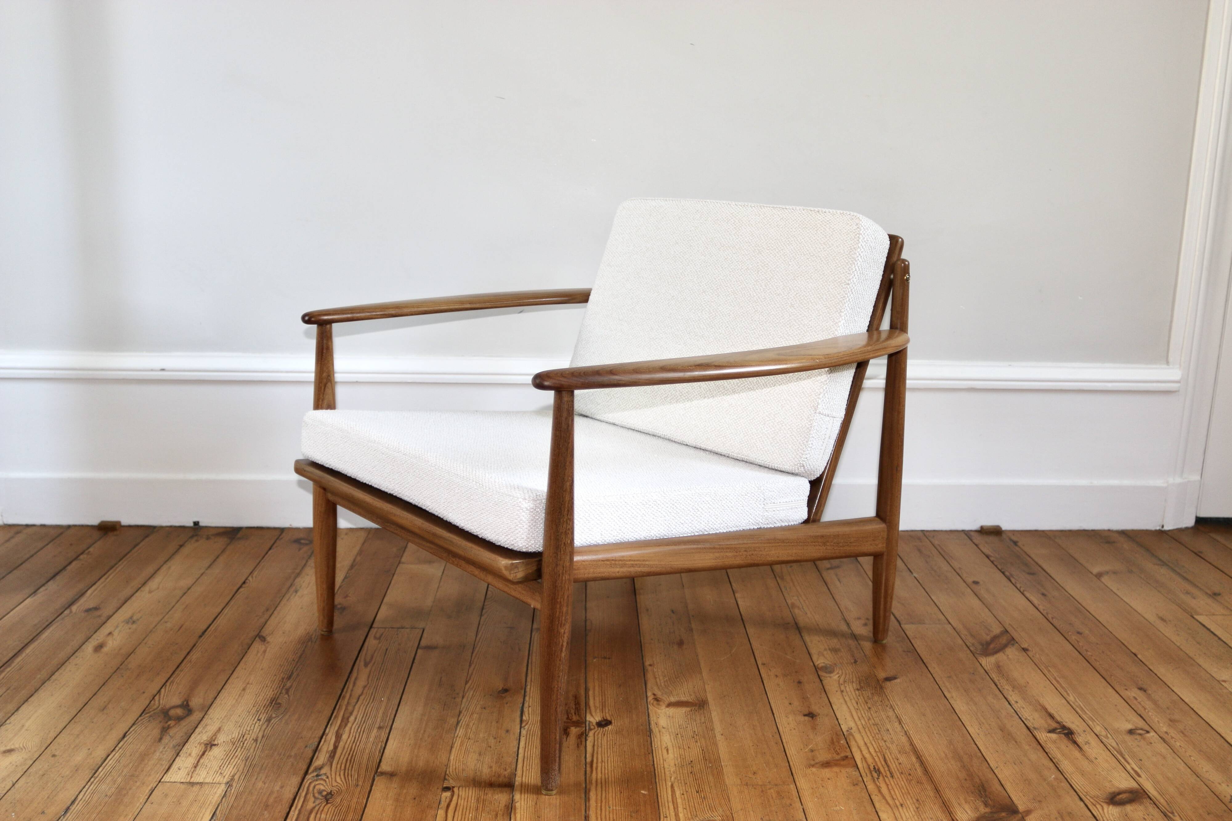 Vintage Scandinavian teak armchair Grete Jalk 1960