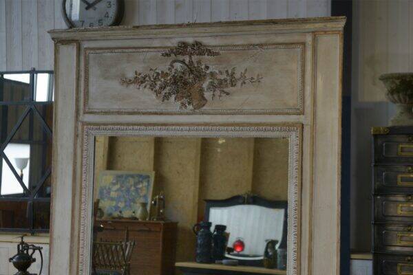 Large Napoleon III patinated mirror, 19th century