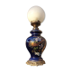 Ceramic lamp birds lyres on midnight blue background Napoleon III