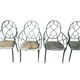4 Provençal wrought iron armchairs from the 50s