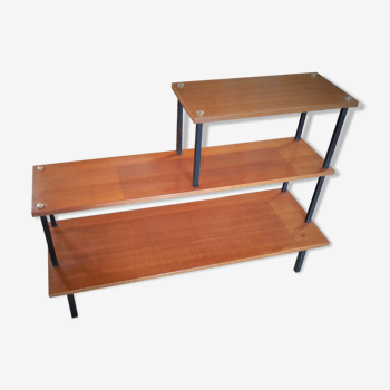 Shelf in teak vintage at 3 levels