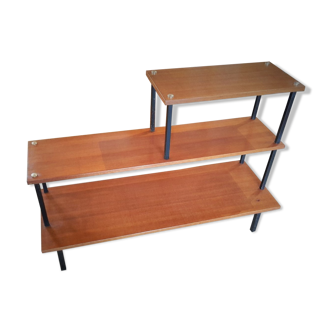 Shelf in teak vintage at 3 levels