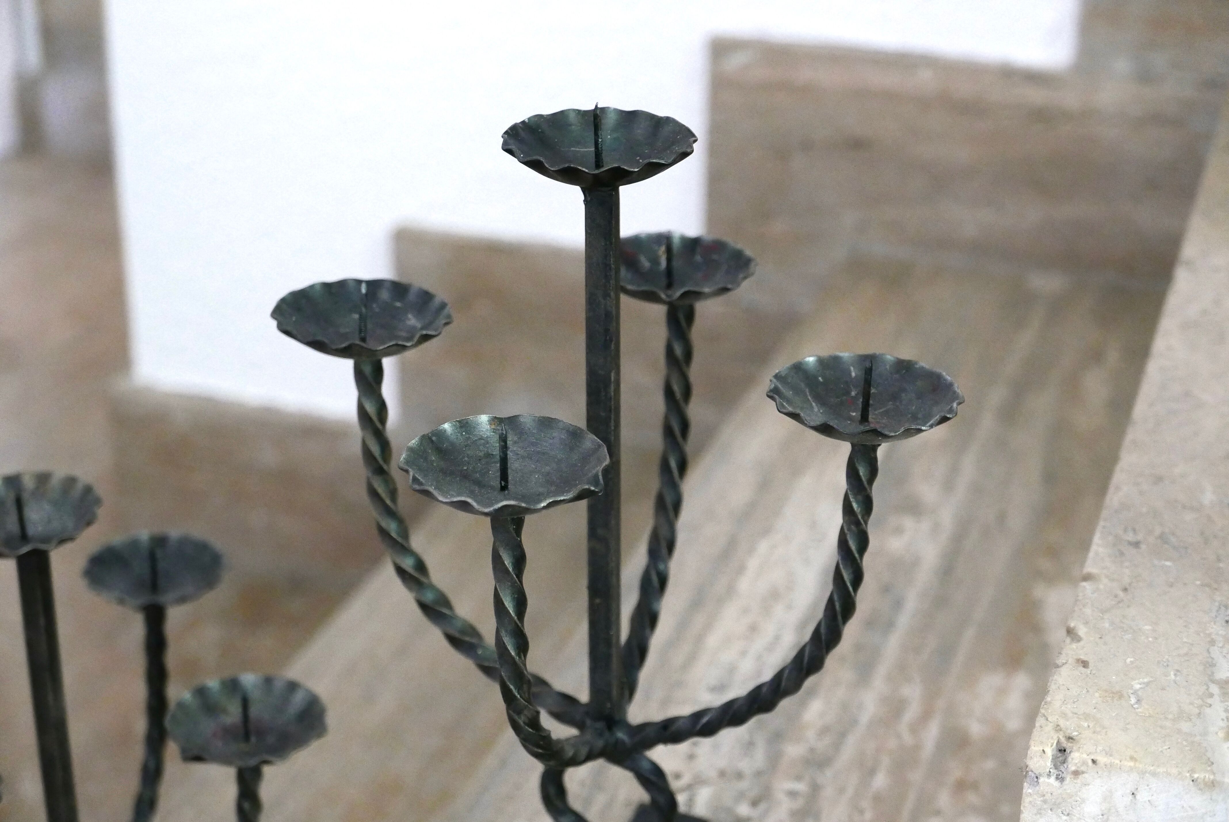 Paire de chandeliers à cinq branches, années 50