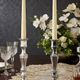 Magnificent pair of silver candlesticks.