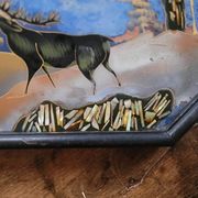 Mother-of-pearl glass-fronted tray — 1960s