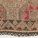 Tapis kilim de couloir rouge et marron