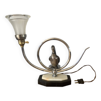Art Deco duck table lamp