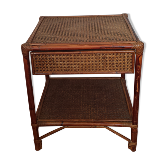 Wicker bedside table