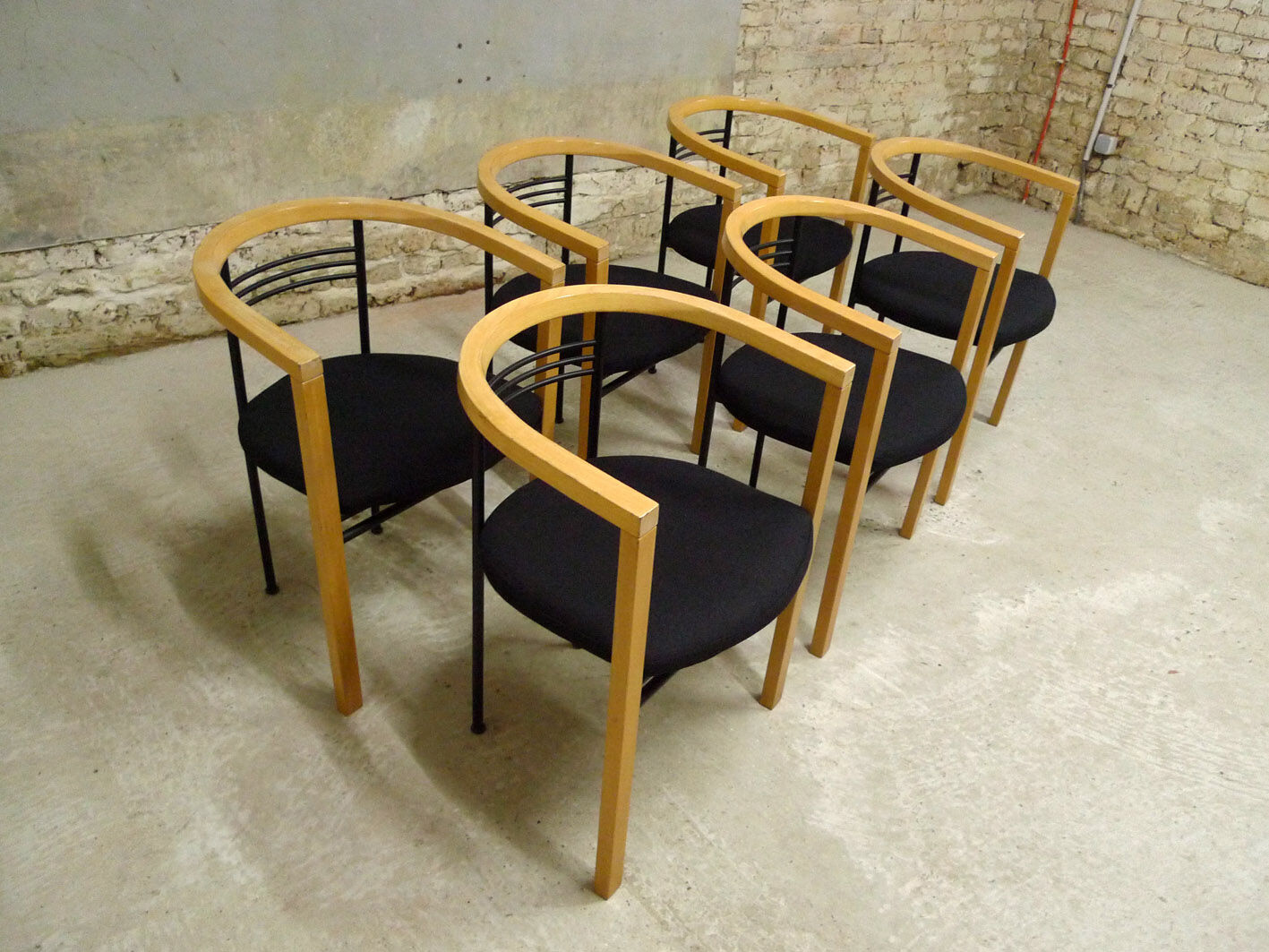 Set of 6 chairs, Italie, 1980