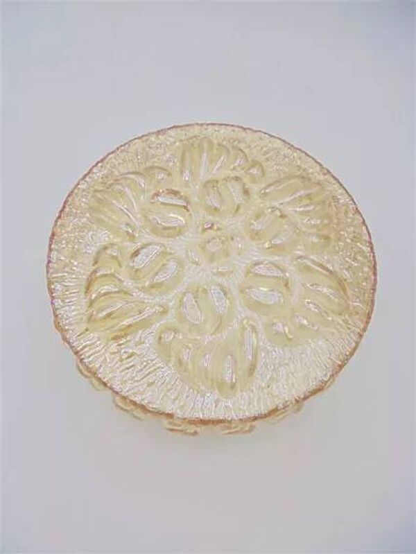 Plafonnier en verre moulé irisé par Helena Tynell