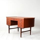 Vintage Danish Teak Desk with Bookshelf