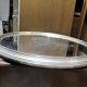 Art Deco aluminum and mirror serving tray