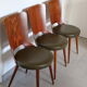 3 chaises baumann « dove » skaï amande