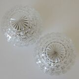 Pair of wall lamps / set of ceiling lights / mid-century flush mount lighting / vintage sconce lamps