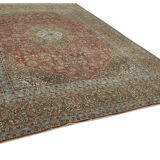 Handwoven oriental vintage 288 cm x 398 cm red wool carpet
