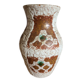 Fat lava ceramic vase