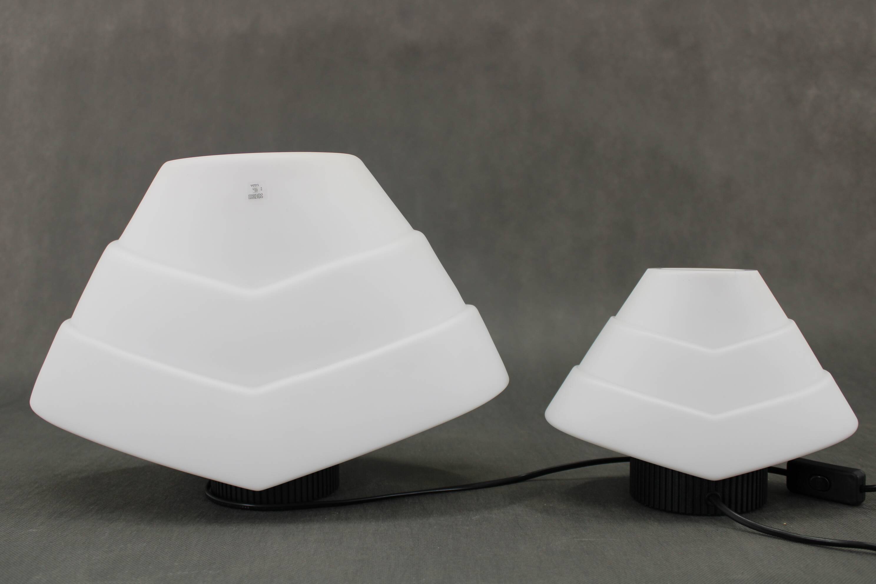 1980s Pair of Murano Table Lamps , Italy