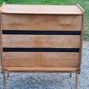 Vintage Gérard Guermonprez chest of drawers with 3 compass feet from the 50s
