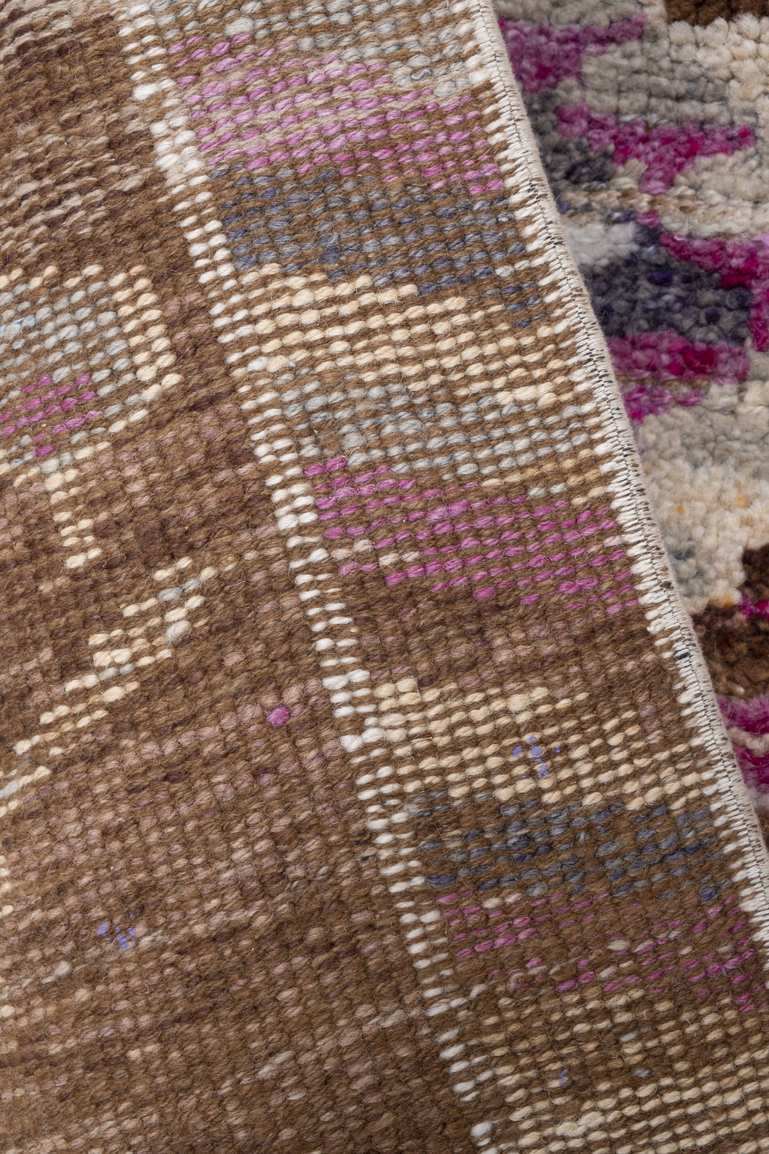 Tapis noué à la main turc vintage 83x287 cm