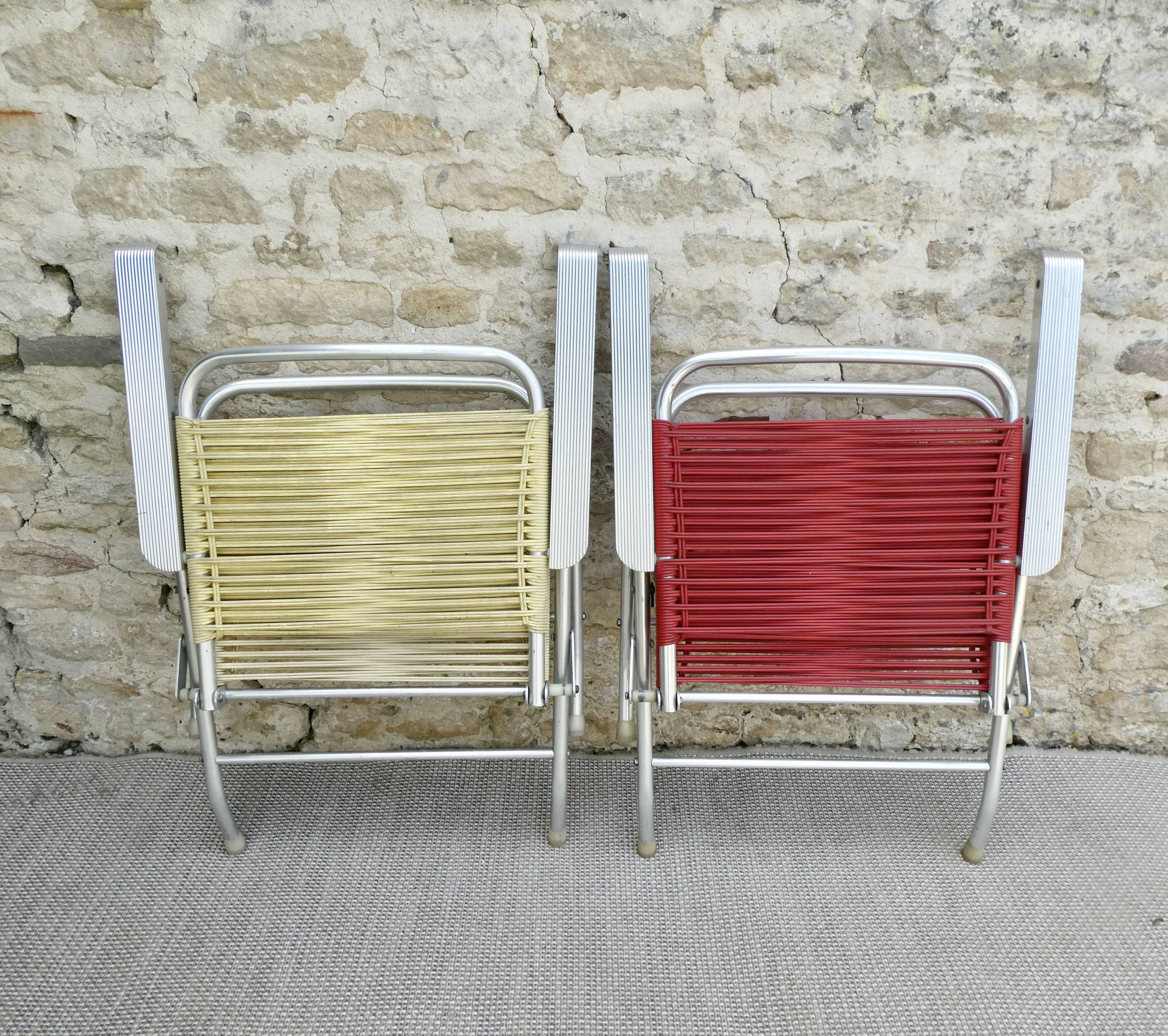 Pair of folding chairs from the 70s, Spain