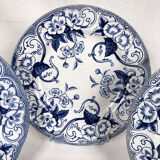 Creil & Montereau nineteenth series, Flora model. Ten flat plates