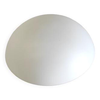 Ceiling lamp / wall lamp in sandblasted white glass diam. 30 cm – 60s/70s