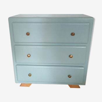 Commode relookée des années 50 aux couleurs douces