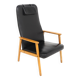 Fauteuil scandinave en simili-cuir, Suède, 1960