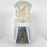 Pair of vintage 70s glass wall lamps by Targetti Sankey