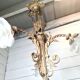 Bronze chandelier with 3 tulips in the shape of roses