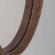 Miroir mural ovale vintage des années 1970 en bois, design italien
