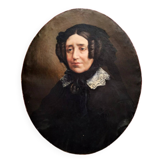 Portrait de profil ovale français du XIXe siècle