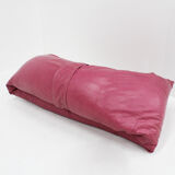 Vintage Raphael Raffel Croissant Sofa in pink leather 1970
