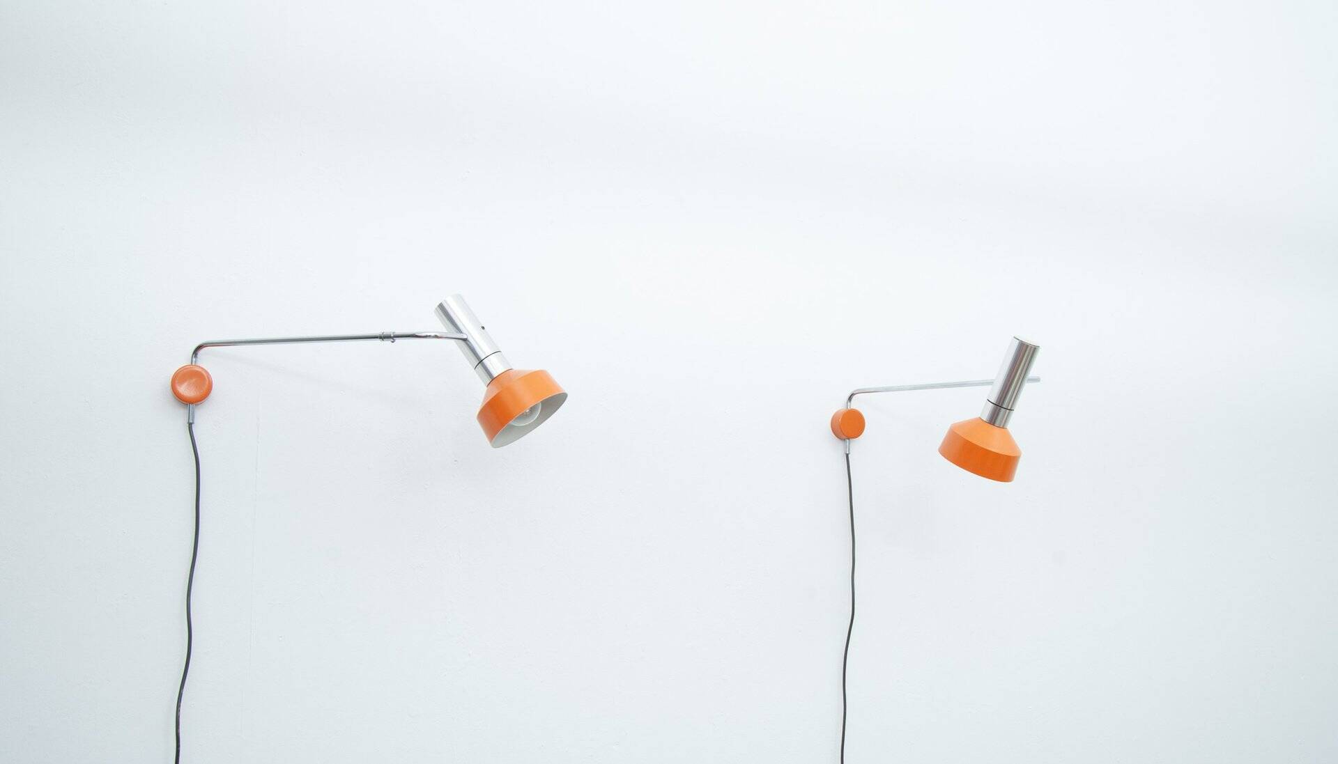 Set of 2x Minilux wall lamps by Rosemarie & Rico Baltensweiler, 1960s