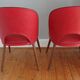 Paire de chaises vintage rouge