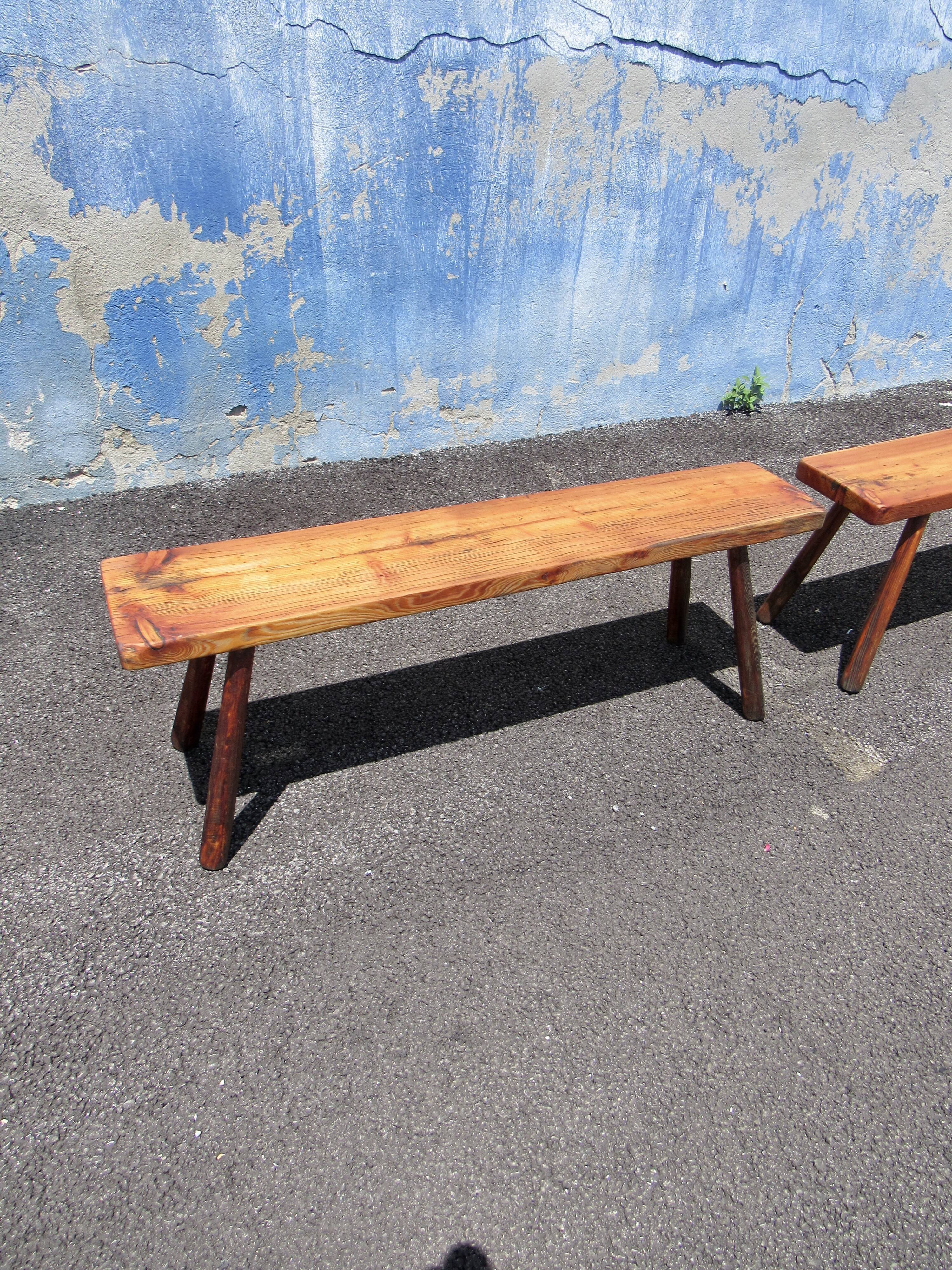 2 Wooden benches
