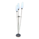 Vintage Lunel floor lamp with 3 golden metal tulips from the 1960s.