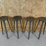 4 old vintage loft bistro stools
