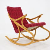 1970s Beech Rocking Chair by Ton, Czechoslovakia