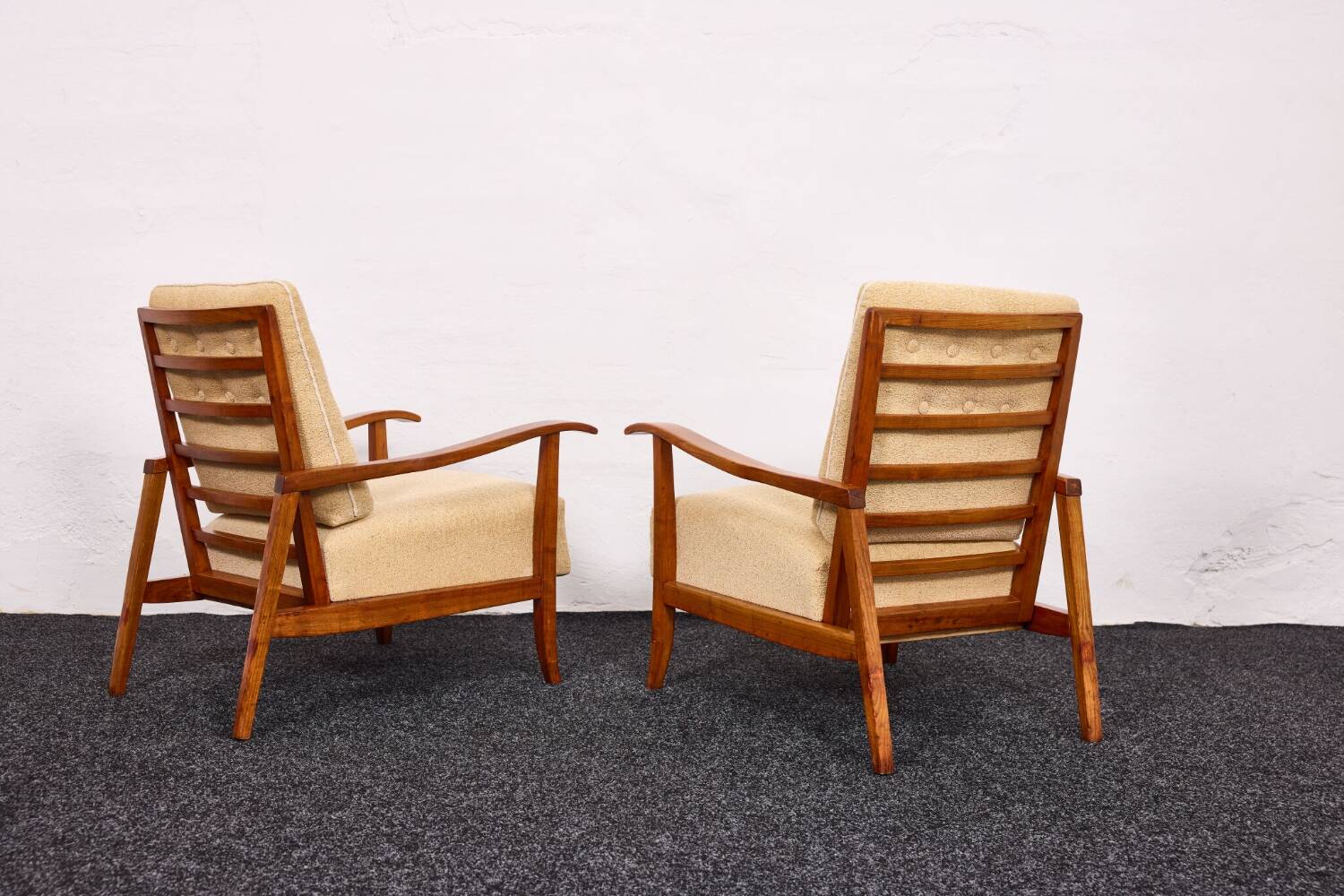 Paire de fauteuils vintage – Attributés à Károly Nagy, Hongrie, années 1940