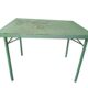 Table de jardin verte en metal patiné