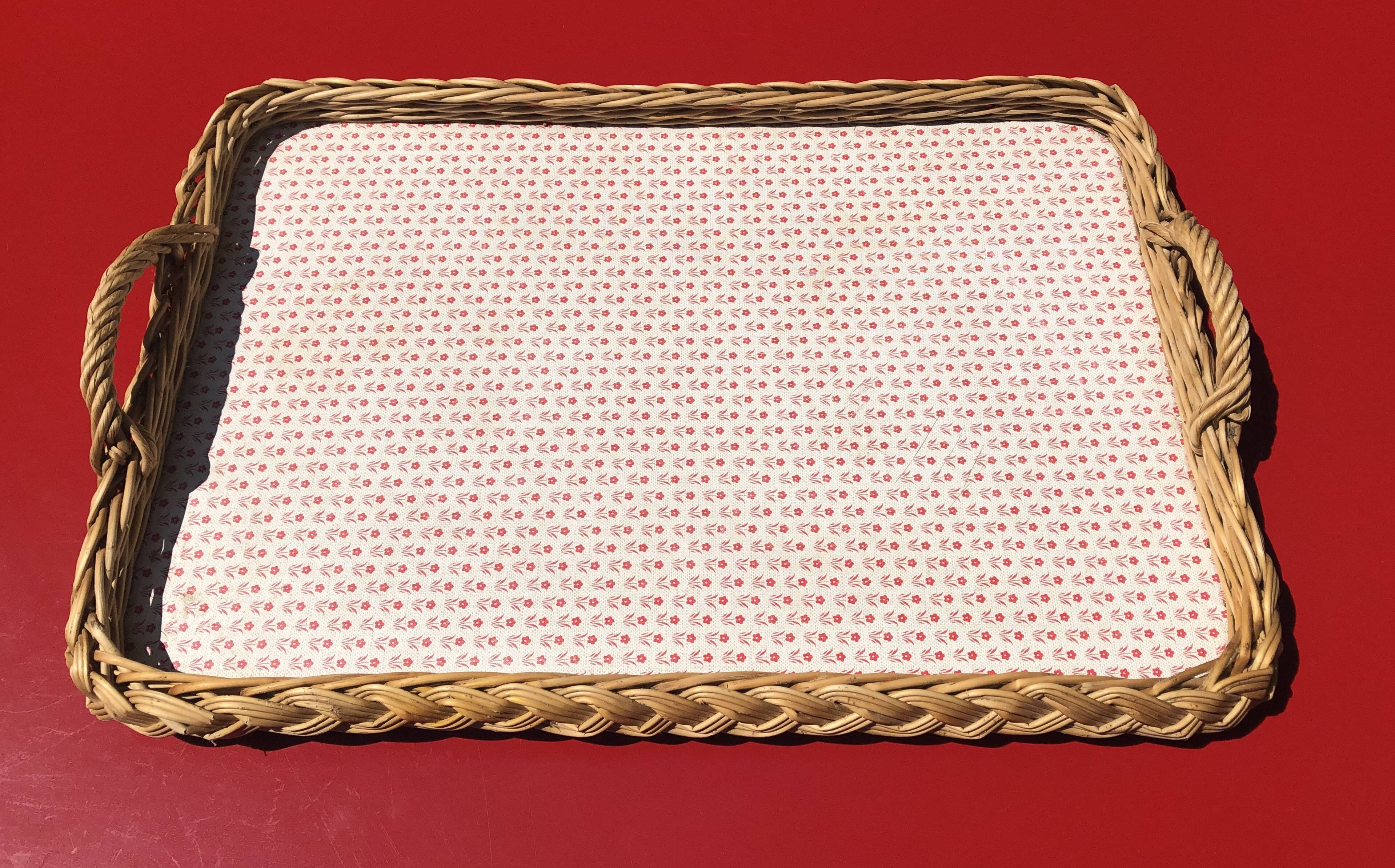 rattan orangeade tray