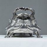 Jardinière en Bronze argenté, Victor Saglier, Art Nouveau – Fin XIXème